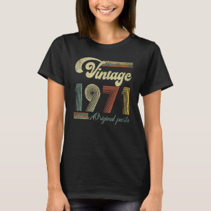 Camiseta Vintage 1971 Cumpleaños Retro 52nd All Original