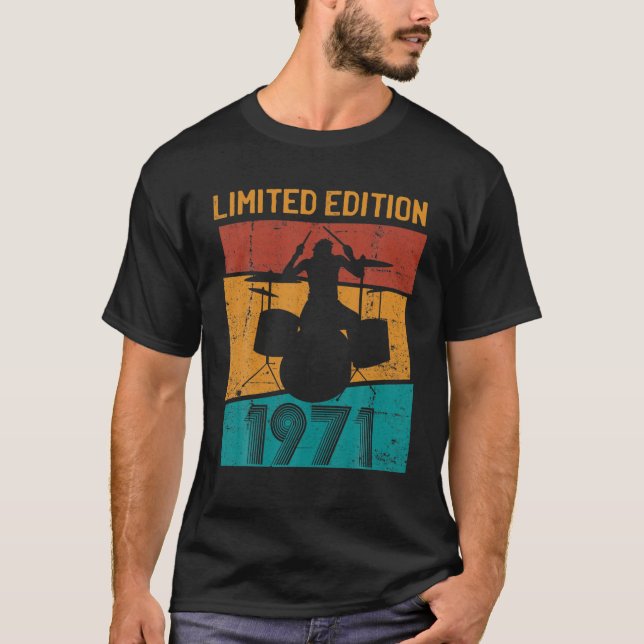 Camiseta Vintage 1971 Drummer edición limitada 50 años (Anverso)