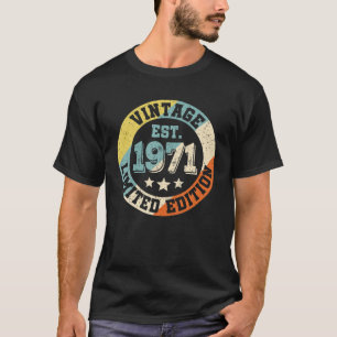 Camiseta Vintage 1971 Edición Limitada 50º Cumpleaños 50 Añ