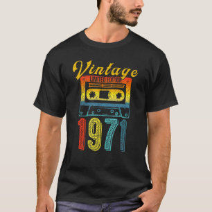 Camiseta Vintage 1971 Edición Limitada Cinta Cassette 50th