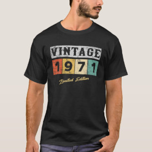 Camiseta Vintage 1971 Hecho En 1971 50 Años O