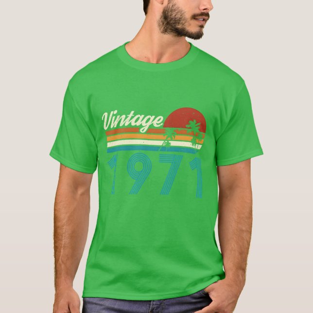 Camiseta Vintage 1971 Vintage Birthday Retro Vintage gift (Anverso)