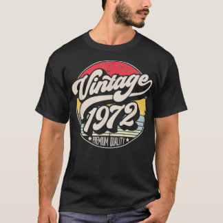 Camiseta Vintage 1972 49th Birthday, Retro Sunset Style Des