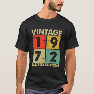 Camiseta Vintage 1972 50º Regalo De Cumpleaños Hombres Muje