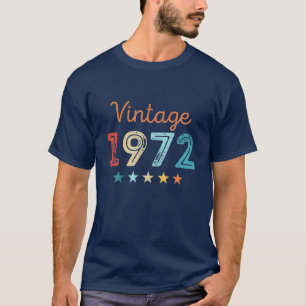 Camiseta Vintage 1972 50º Regalo De Cumpleaños Retro De 50 