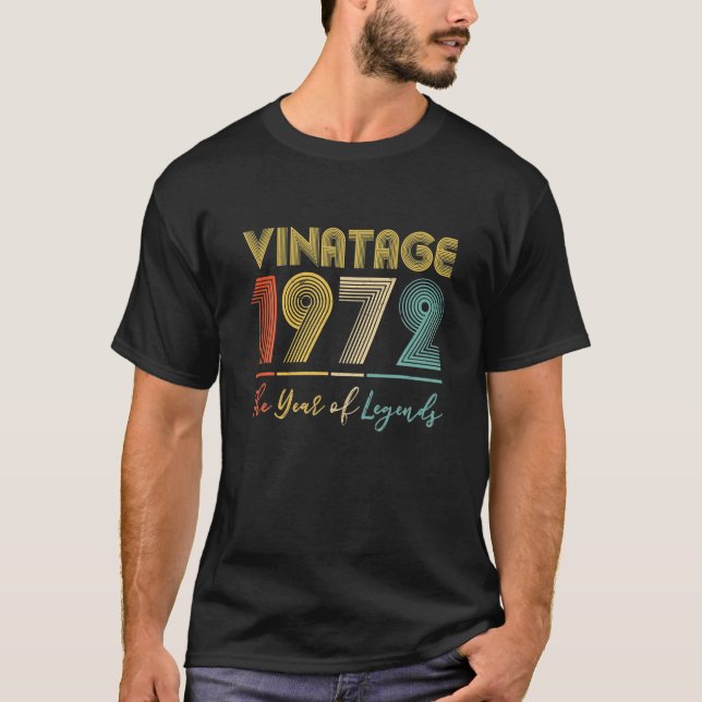 Camiseta Vintage 1972 50th Birthday Gift le Ideas (Anverso)