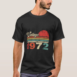 Camiseta Vintage 1972 Año De Nacimiento 51º Cumpleaños Hech