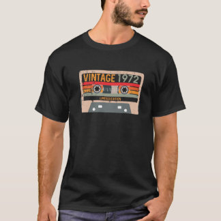 Camiseta Vintage 1972 Cassette Tape Fiftieth Birthday Party