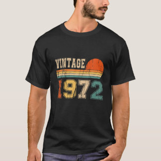 Camiseta Vintage 1972 Hombres de edad de 50 años mujeres ni