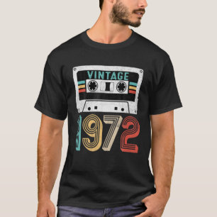 Camiseta Vintage 1972 Regalos de 50 años 50 Birthday Casset