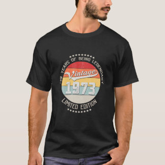Camiseta Vintage 1973 49Th Birthday Gift 49 Years Being Leg