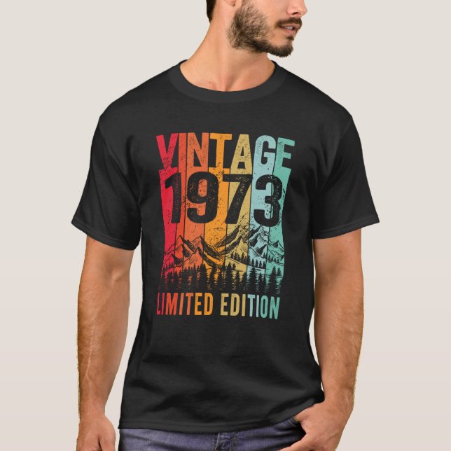 Camiseta Vintage 1973 50 años 50th Bday Men (Anverso)