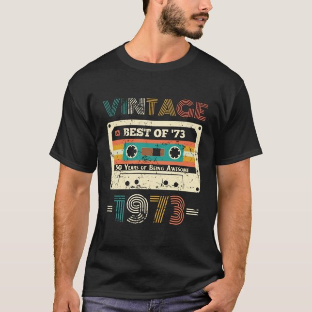 Camiseta Vintage 1973 - 50 años de ser asombroso (Anverso)