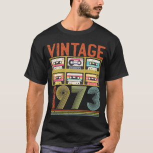 Camiseta Vintage 1973 50th Birthday Cassette Ta de 50 años