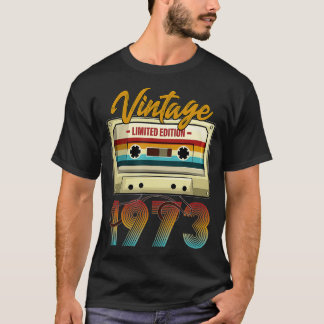 Camiseta Vintage 1973 cinta de cassette de 49º cumpleaños p
