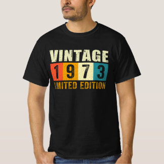 Camiseta Vintage 1973 Cumpleaños - Regalo retro Block Bday