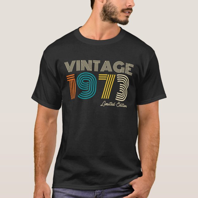Camiseta Vintage 1973 Limited Edition 50th Birthday (Anverso)