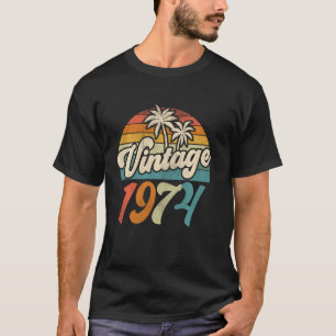 Camiseta Vintage 1974 48º Cumpleaños Hecho En 1974 48 Años