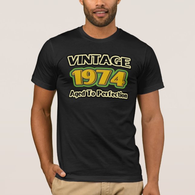 Camiseta Vintage 1974 - Edad A La Perfección (Anverso)