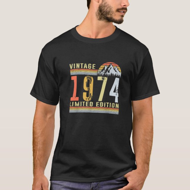 Camiseta Vintage 1974 Edición Limitada Regalos 48º Cumpleañ (Anverso)