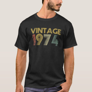 Camiseta Vintage 1974 Hecho En 1974 48º Cumpleaños 48 Año