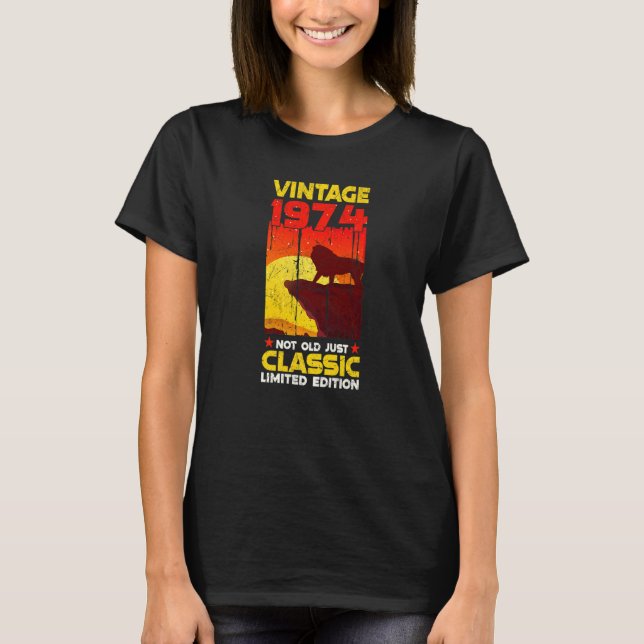 Camiseta vintage 1974 León 48 cumpleaños (Anverso)