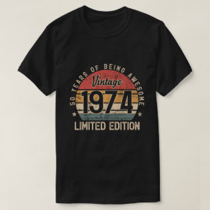 Camiseta Vintage 1974 Limited Edition 50 cumpleaños