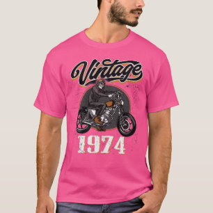 Camiseta Vintage 1974 nacido en 1974 48ª motocicleta ciclis