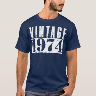 Camiseta Vintage 1974 Vintage White Text