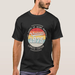 Camiseta Vintage 1975 47º Regalo De Cumpleaños 47 Años Awe
