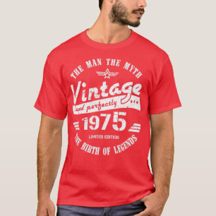 Camiseta Vintage 1975 47th Birthday Gift Para Hombres 1