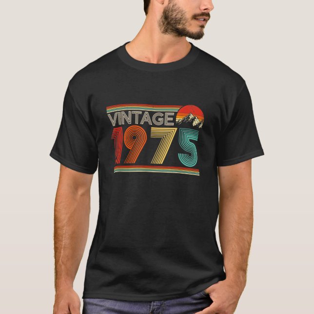Camiseta Vintage 1975 Graciosos regalos de cumpleaños númer (Anverso)