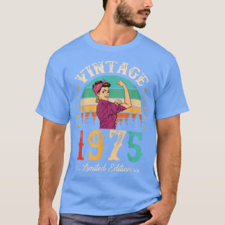 Camiseta Vintage 1975 Hecho En 1975 47 Años Mujeres