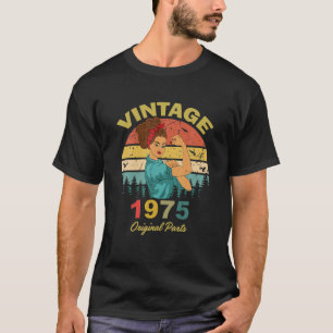 Camiseta Vintage 1975 Partes Originales Graciosa 47º Cumple