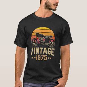 Camiseta Vintage 1975 Retro Cafe Racer Motorcycle 45th