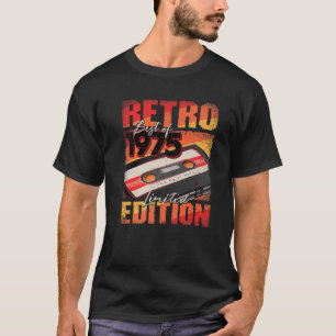 Camiseta Vintage 1975 T Mejor De Cinta Cassette 1975 47ª Bi