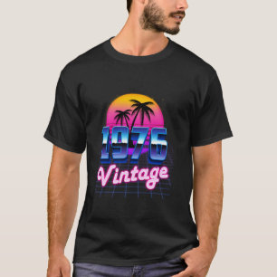 Camiseta Vintage 1976 Cumpleaños 49 Años 80 Retro Palm Tre