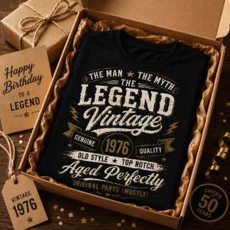 Camiseta Vintage 1976 Envejecido Perfectamente Cumpleaños 5