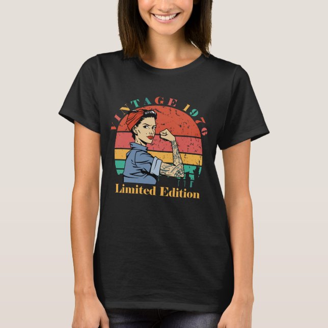 Camiseta Vintage 1976 Nacido en 1976 (Anverso)