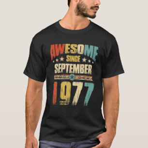 Camiseta Vintage 1977 44º Cumpleaños Increíble Desde Septie