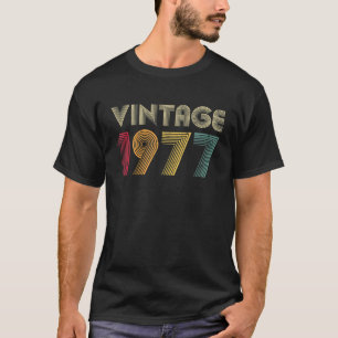 Camiseta Vintage 1977 44th Birthday Gift 44 Years Old Men W
