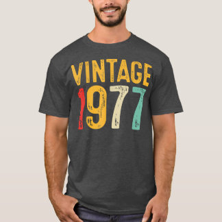 Camiseta Vintage 1977 45ª Decoración de cumpleaños Hombres 