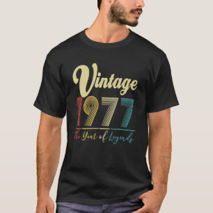 Camiseta Vintage 1977 45Th Birthday 45 Years Gift Men W