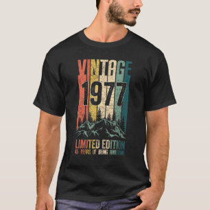 Camiseta Vintage 1977 Cumpleaños 45 Años