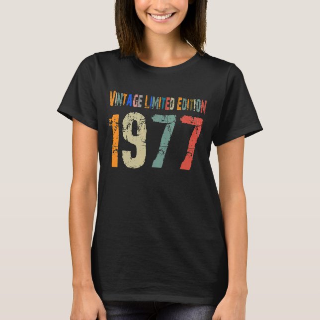 Camiseta Vintage 1977 Cumpleaños 45 años (Anverso)