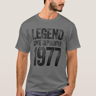 Camiseta Vintage 1977 Cumpleaños Leyenda Nacida Desde