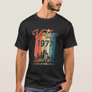Camiseta Vintage 1977 edición limitada Regalos de cumpleaño