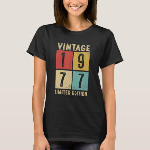 Camiseta Vintage 1977 Hecho En 1977 46º Cumpleaños 1