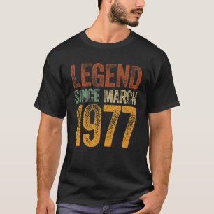 Camiseta Vintage 1977 Leyenda de la Marcha de Cumpleaños de