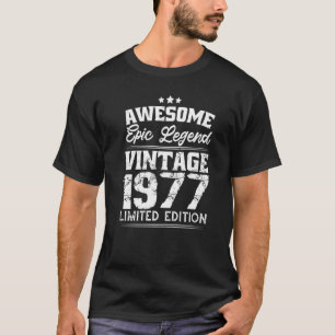 Camiseta Vintage 1977 Retro 45 años 45º cumpleaños M